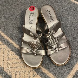 Silver sandals
